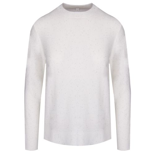 Casual Womens White Innibinny Fleck Knitted Top 37650 by BOSS from Hurleys