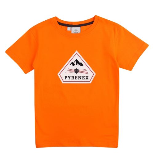 Kids Vibrant Orange Karel Logo S/s T Shirt 59373 by Pyrenex from Hurleys