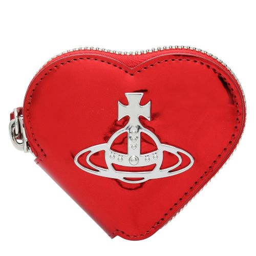 Womens Red Johanna Vegan Heart Coin Case 46960 by Vivienne Westwood from Hurleys