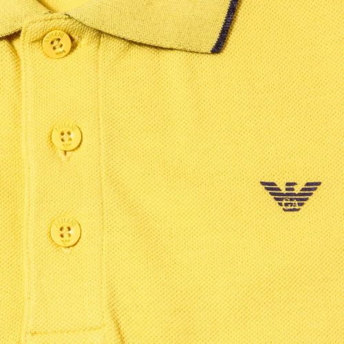 Boys Yellow Tipped S/s Polo Shirt (10yr+) 73186 by Armani Junior from Hurleys