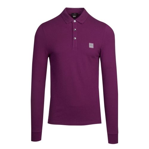 Casual Mens Purple Passerby L/s Polo Shirt 34436 by BOSS from Hurleys