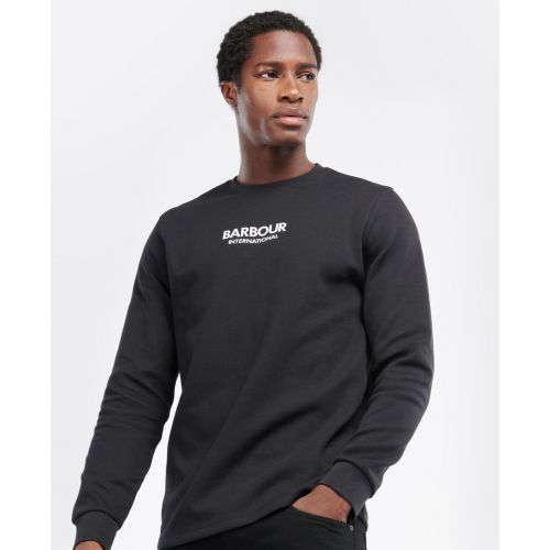 Mens Black Formula Sweat Top 105578 by Barbour International from Hurleys