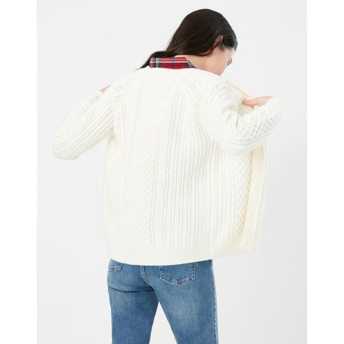 Womens Cream Aidy Cable Cardigan 97549 by Joules from Hurleys