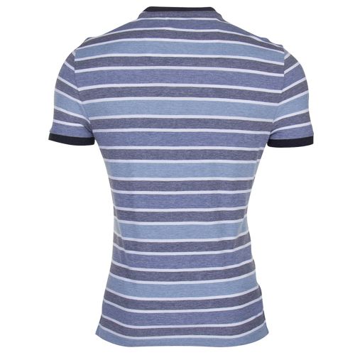 Mens Dark Sapphire Birdseye Wide Stripe Tee Shirt 71176 by Original Penguin from Hurleys