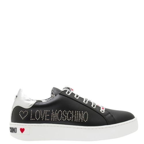 Womens Black Jewel Logo Trainers 35141 by Love Moschino from Hurleys