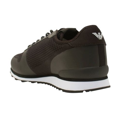 Mens Black Logo Mesh Trainers 69735 by Armani Jeans from Hurleys