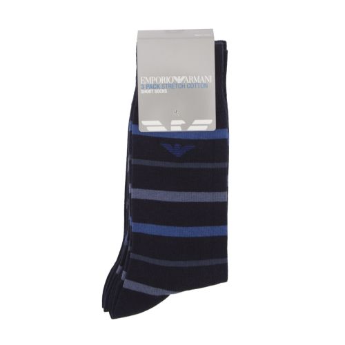 Mens Multi Stripe 3 Pk Socks 30890 by Emporio Armani from Hurleys
