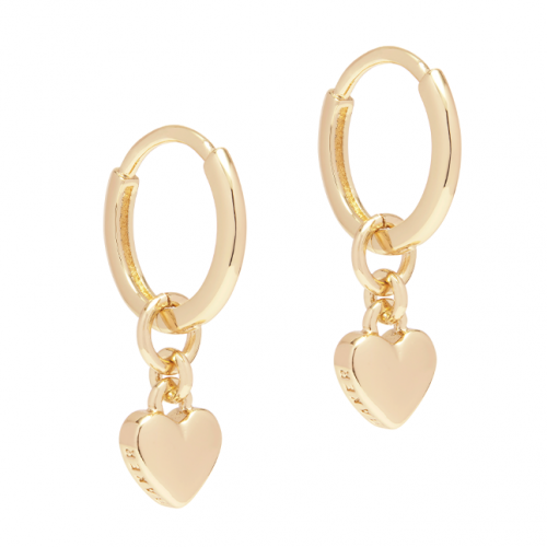 Womens Gold Tone Harrye Heart Huggie Earrings 98414 by Ted Baker from Hurleys