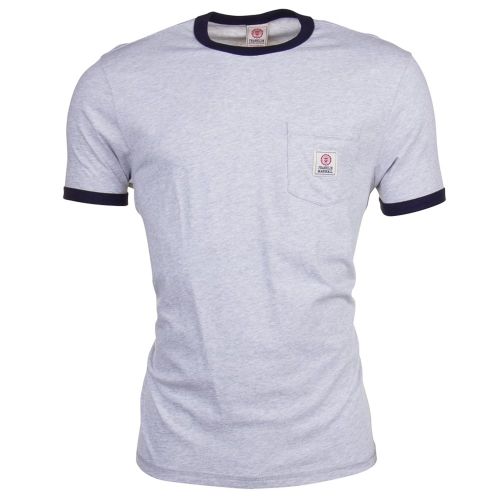 Mens Light Grey Melange Pocket Logo S/s Tee Shirt 7844 by Franklin + Marshall from Hurleys