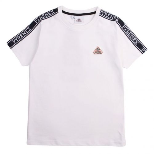 Kids White Randy Tape S/s T Shirt 85296 by Pyrenex from Hurleys