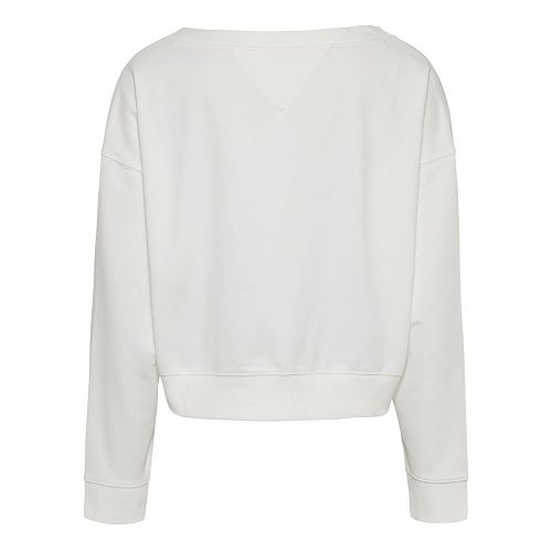 Womens White Soft V Neck Sweat Top 87701 by Tommy Jeans from Hurleys