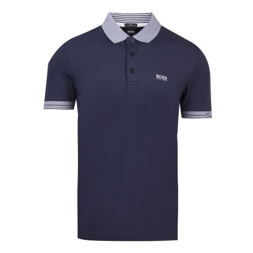 Athlesiure Mens Navy Paule Slim Fit S/s Polo Shirt 55031 by BOSS from Hurleys