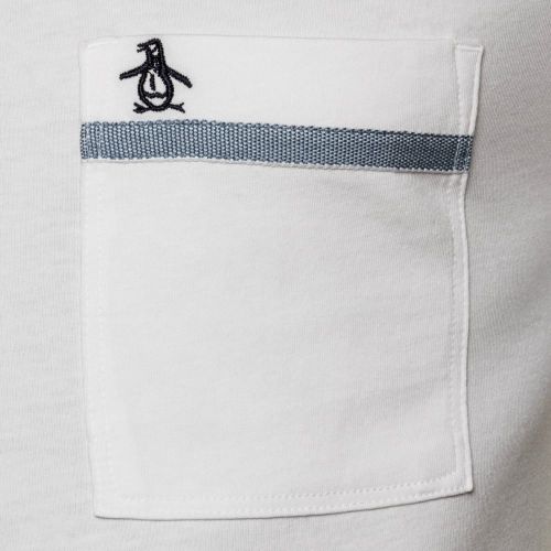 Mens Bright White Tape Pocket S/s Tee Shirt 61697 by Original Penguin from Hurleys