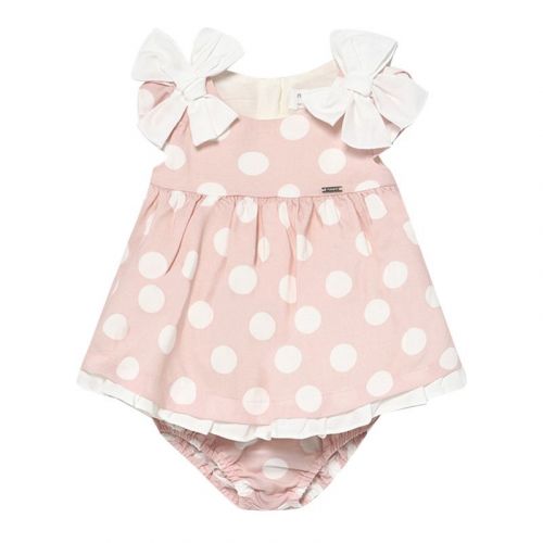 Baby Pink Polka Dot Dress 84158 by Mayoral from Hurleys