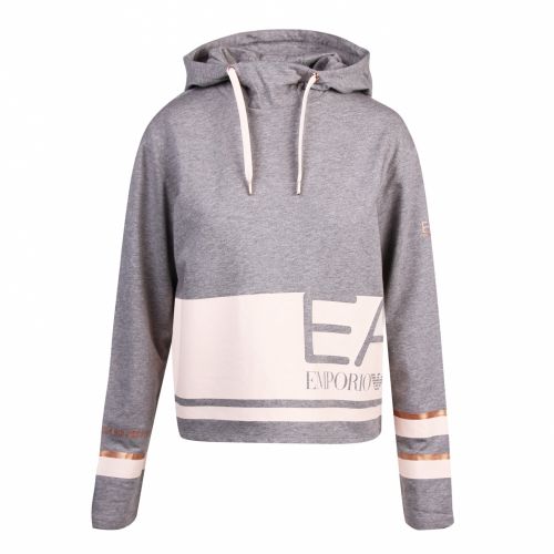 Womens Grey/Pink Train Master Hooded Sweat Top 48209 by EA7 from Hurleys