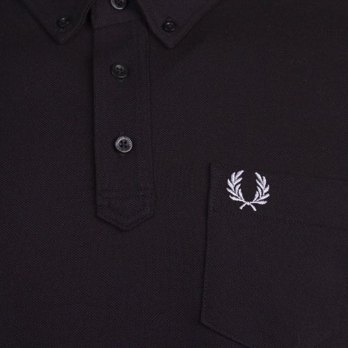 Mens Black Button Down Collar S/s Polo Shirt 82675 by Fred Perry from Hurleys