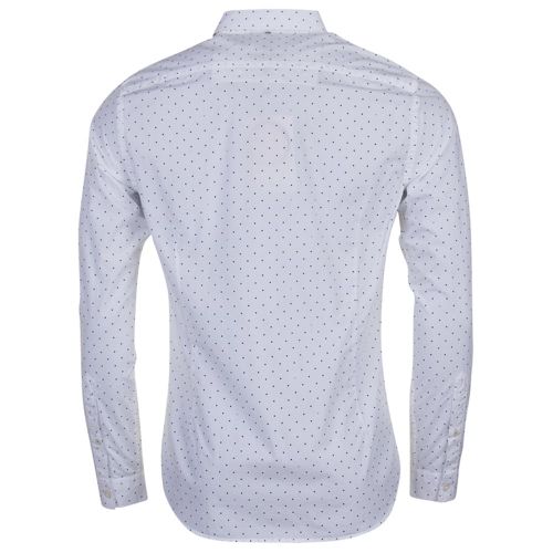 Mens White Polka L/s Shirt 72445 by Pretty Green from Hurleys