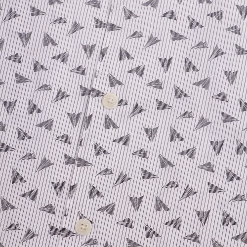 Mens White Lorev Paper Plane Print L/s Shirt 94536 by Ted Baker from Hurleys