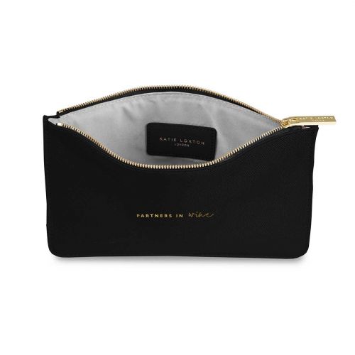 Womens Black Partners In Wine Pouch 84356 by Katie Loxton from Hurleys