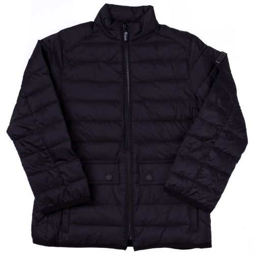 Boys Black Crossover Quilted Jacket 65749 by Barbour from Hurleys