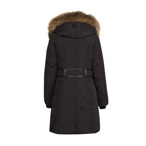 Womens Black/Natural Kay Fur Hooded Down Coat 50146 by Mackage from Hurleys