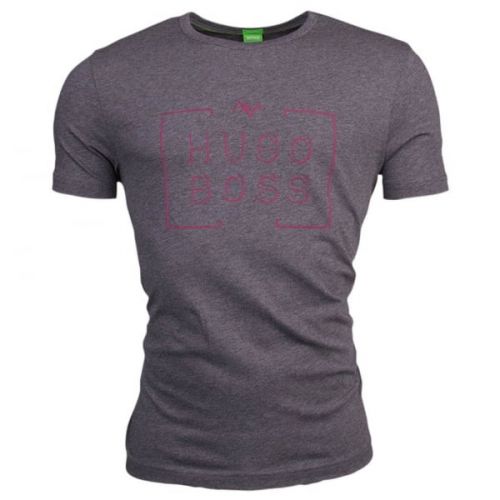 Green Mens Medium Grey Logo Tee 1 S/s T Shirt 15111 by BOSS from Hurleys