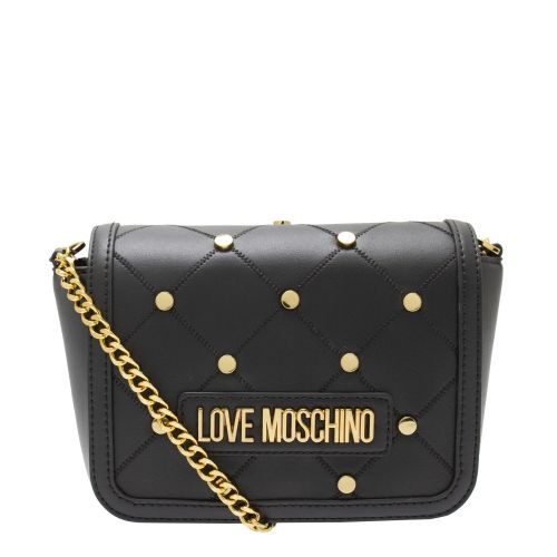 Womens Black Stud Quilted Crossbody Bag 53211 by Love Moschino from Hurleys