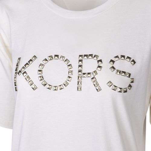 Womens Bone Studded S/s T Shirt 111308 by Michael Kors from Hurleys