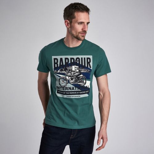 Mens Washed Green Perform S/s T Shirt 46517 by Barbour International from Hurleys