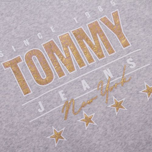 Womens Grey Heather Metallic Tommy Sweat Top 90649 by Tommy Jeans from Hurleys