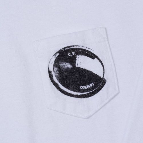 Boys White Portal Pocket L/s Tee Shirt 63580 by C.P. Company Undersixteen from Hurleys