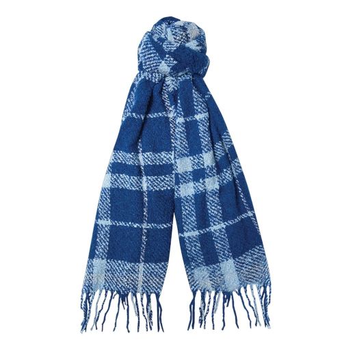 Lifestyle Womens Blue Costal Plaid Seaburn Scarf 17771 by Barbour from Hurleys