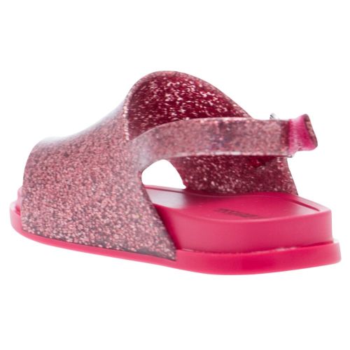 Girls Pink Glitter Beach Slide Sandals (4-9) 21533 by Mini Melissa from Hurleys