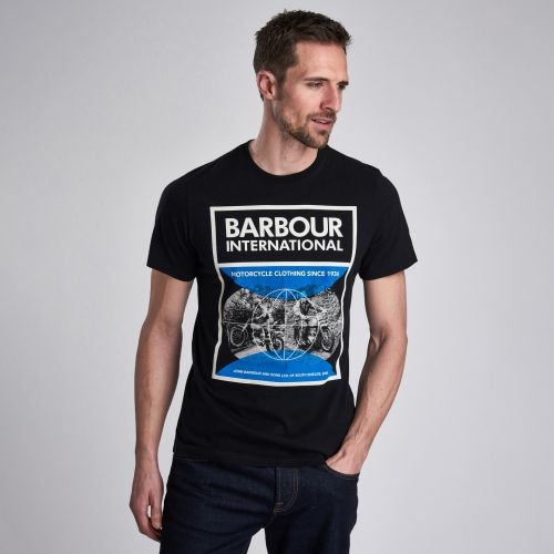 Mens Black Archive Competition S/s T Shirt 46487 by Barbour International from Hurleys