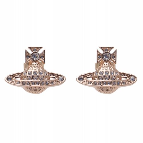 Womens Rose Gold Minnie Bas Relief Earrings 29713 by Vivienne Westwood from Hurleys