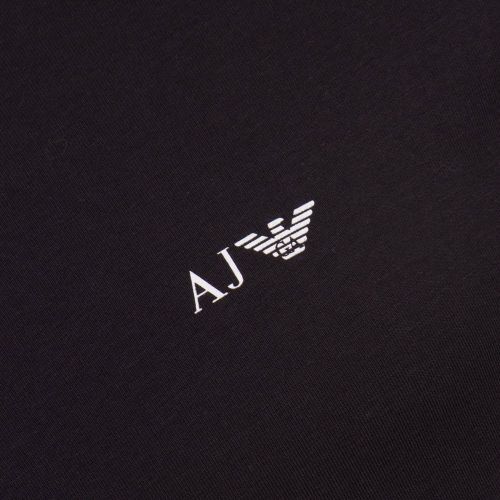 Mens Navy Small Logo L/s T shirt 11012 by Armani Jeans from Hurleys