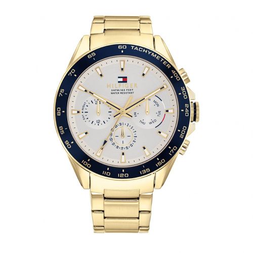 Mens Gold/Silver/White Owen Bracelet Strap Watch 104262 by Tommy Hilfiger from Hurleys