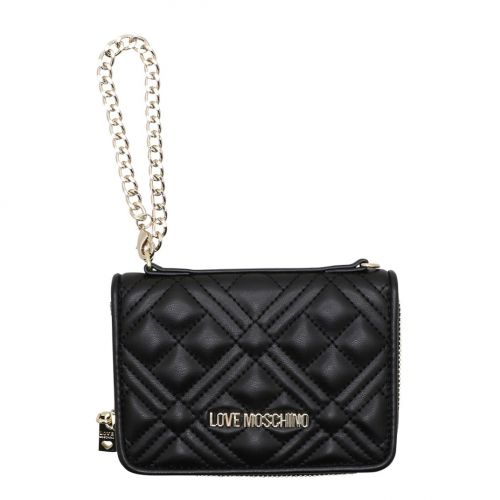Womens Black Diamond Quilted Chain Small Purse 101426 by Love Moschino from Hurleys