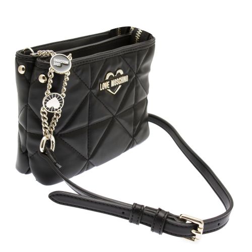 Womens Black Quilted Pouch Crossbody Bag 79523 by Love Moschino from Hurleys