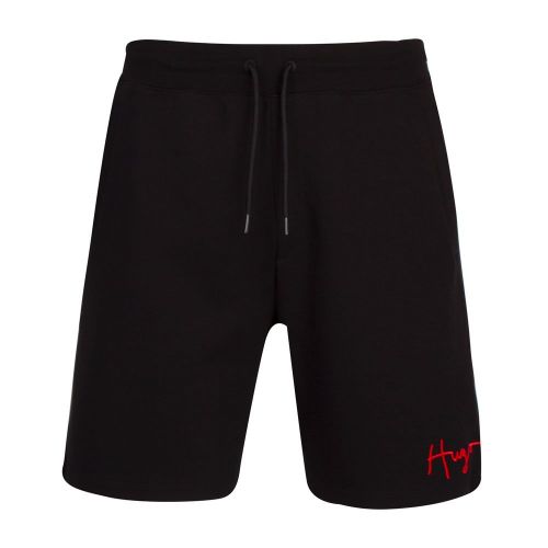 Mens Black Dalfie Logo Sweat Shorts 92609 by HUGO from Hurleys