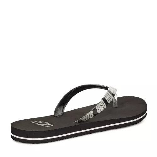 Womens Black Simi Graphic Flip Flops 60401 by UGG from Hurleys
