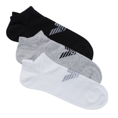 Mens Assorted Basic 3 Pack Trainer Socks 19980 by Emporio Armani Bodywear from Hurleys