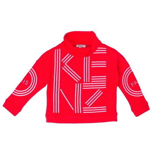 Girls Red Logo 2 Sweat Top 11752 by Kenzo from Hurleys