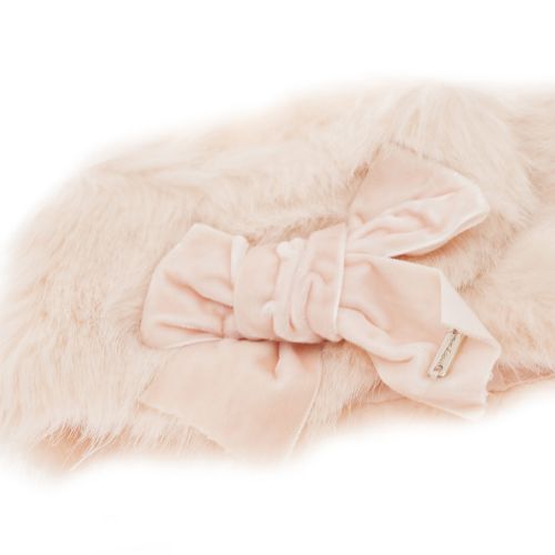 Girls Nude Pink Faux Fur Coat 29890 by Mayoral from Hurleys