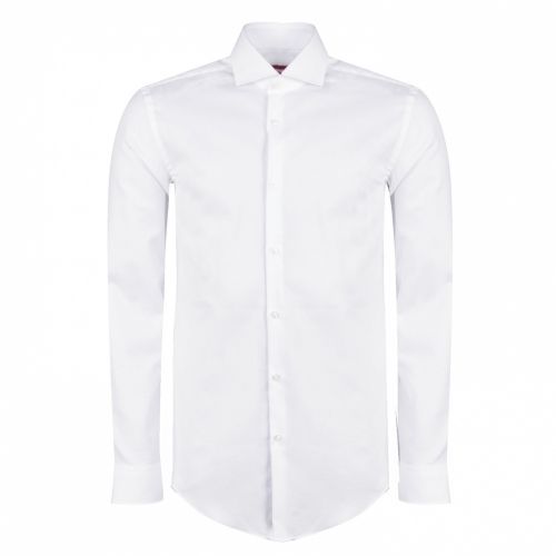 Mens White Veraldi Trim Regular Fit L/s Shirt 34231 by HUGO from Hurleys