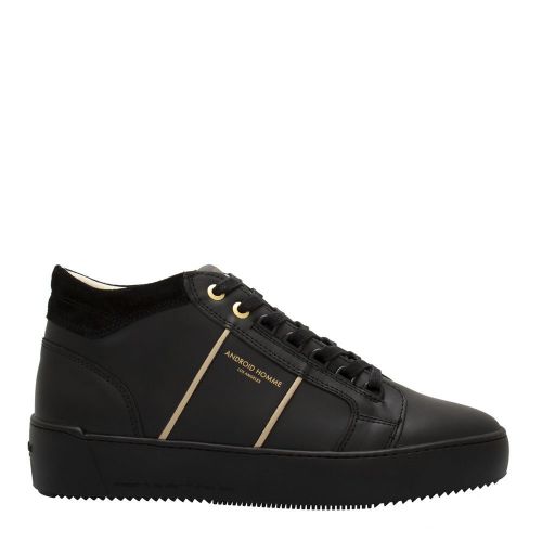 Mens Black Propulsion Mid Leather Trainers 89603 by Android Homme from Hurleys