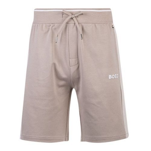 Mens Light Beige Lounge Cotton Poly Shorts 108801 by BOSS from Hurleys