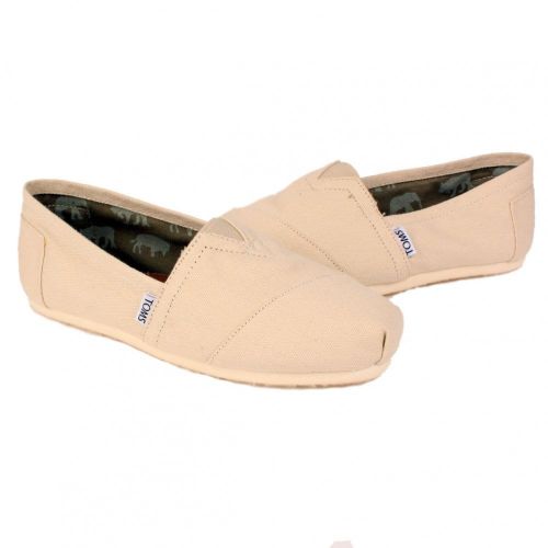 Womens Light Beige Classic Canvas Espadrille 6052 by Toms from Hurleys