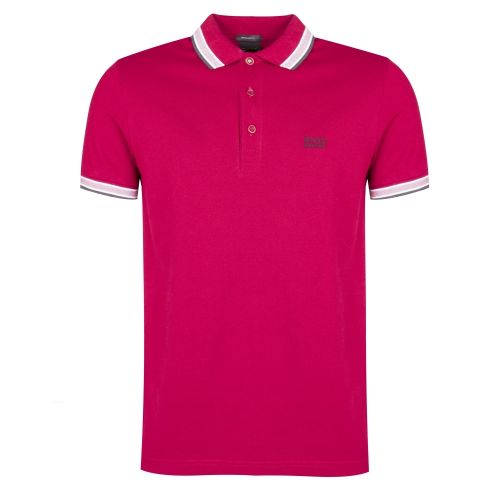 Athleisure Mens Dark Red Paddy Regular Fit S/s Polo Shirt 28087 by BOSS from Hurleys