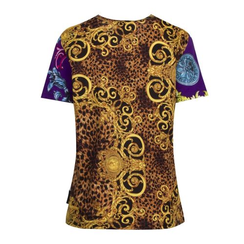 Womens Violet Baroque Mix Print S/s T Shirt 49040 by Versace Jeans Couture from Hurleys